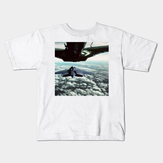 Futuristic Jet Refuel Kids T-Shirt by Brian Free Artwork